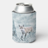 Fox Cub in de sneeuw Blikjeskoeler (Blikje Achterkant)