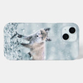Fox Cub in de sneeuw Case-Mate iPhone Case (Achterkant (horizontaal))