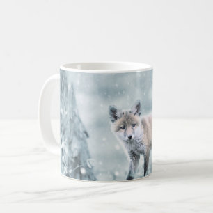 Fox Cub in de sneeuw Koffiemok