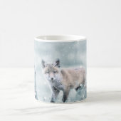 Fox Cub in de sneeuw Koffiemok (Center)