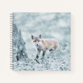 Fox Cub in de sneeuw Notitieboek (Voorkant)