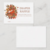Fox Cub Luier Raffle Woodland Baby shower Informatiekaartje (Voorkant / Achterkant)