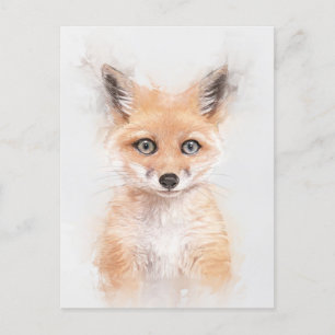 Fox Cub Portret Briefkaart
