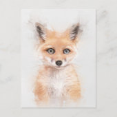 Fox Cub Portret Briefkaart (Voorkant)