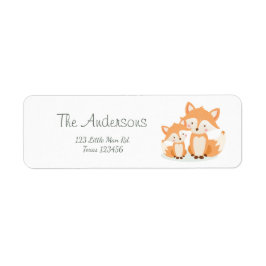 Fox cub Return Address Labels Cute Baby shower