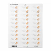 Fox cub Return Address Labels Cute Baby shower (Full Sheet)