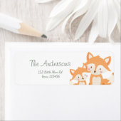 Fox cub Return Address Labels Cute Baby shower (Insitu)