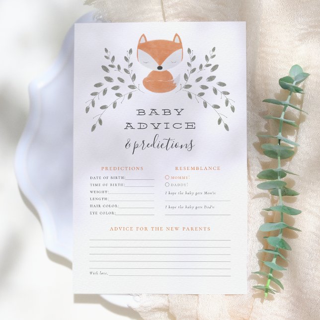 Fox Cub Rustic Woodland Baby Advies & Voorspelling (Creator heeft geüpload)