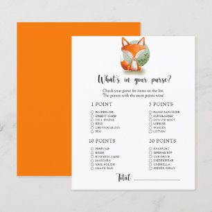 Fox cub - Wat zit er in je paarse baby shower game