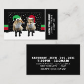 Fox cubs, kerstfeestmaal informatiekaartje (Voorkant / Achterkant)