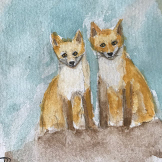Fox Cubs Tea Towel Theedoek