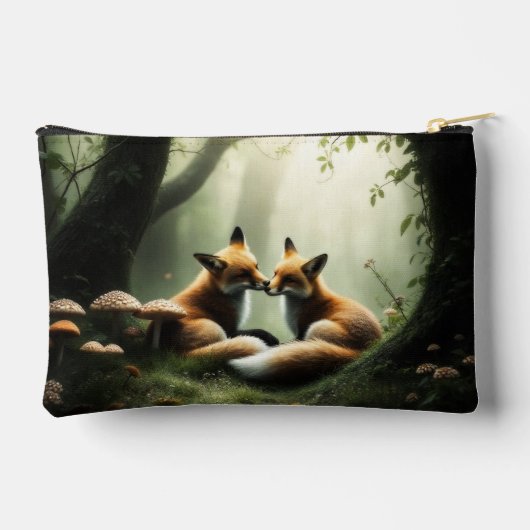 Fox Cuddle in Misty Forest gepersonaliseerd Etui (Achterkant)