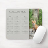 Fox - Customizable full year 2026 calendar Muismat (Met muis)