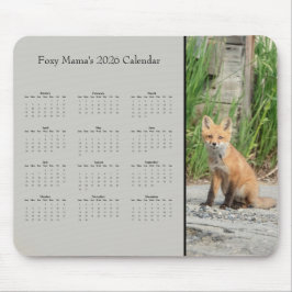 Fox - Customizable full year 2026 calendar Muismat