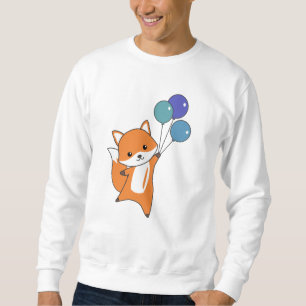 Fox Cute Animals vliegt met ballonnen kinderen Trui