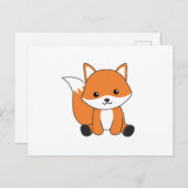 Fox Cute Forest Animal Foxes Red Fox Briefkaart (Voorkant / Achterkant)