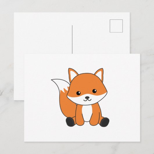 Fox Cute Forest Animal Foxes Red Fox Briefkaart (Voorkant / Achterkant)
