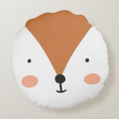 Fox Cute Green nursery Baby Room Rond Kussen (Achterkant)