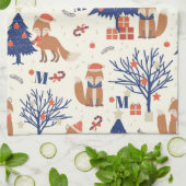 Fox Cuties Monogram Theedoek (Gevouwen)