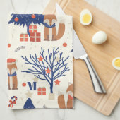 Fox Cuties Monogram Theedoek (Quarter Fold)