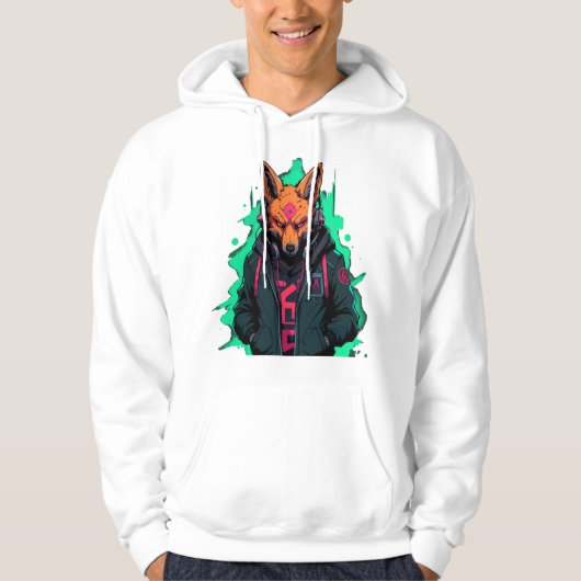 fox Cyberpunk Hoodie (Voorkant)