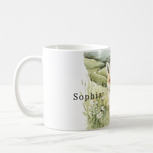 Fox Daisy Flowers Koffiemok (Links)