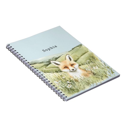 Fox Daisy Flowers Notitieboek (Rechterzijde)