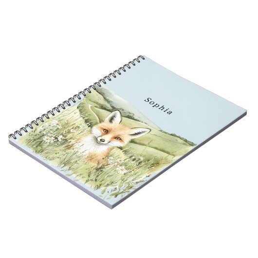 Fox Daisy Flowers Notitieboek (Linkerzijde)