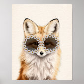 Fox Daisy Zonnebril Woodland kwekerij Poster (Voorkant)