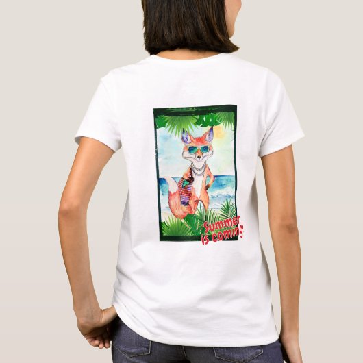 Fox: "De zomer komt eraan!" T-shirt (Achterkant)