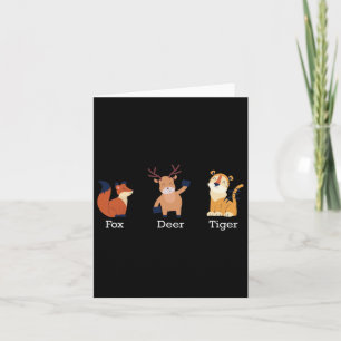 Fox Deer Tijger Dieren Subtiele Anti Trump 1 Kaart