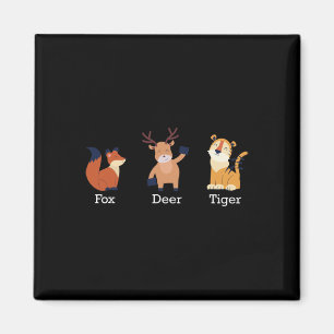 Fox Deer Tijger Dieren Subtiele Anti Trump Magneet