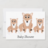 Fox Design Baby shower Invitation Kaart (Voorkant)