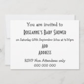 Fox Design Baby shower Invitation Kaart (Achterkant)