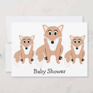Fox Design Baby shower Invitation Kaart
