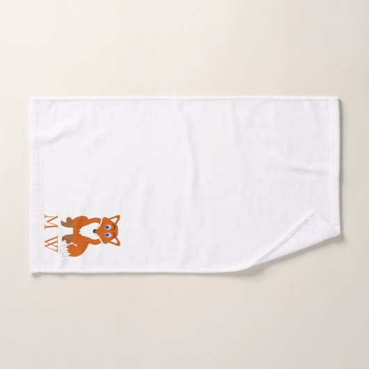 Fox Design met monogram Bad Handdoek (Handdoek)