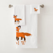 Fox Design Monogrammed Bad Handdoek (Insitu)
