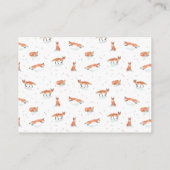 Fox Diaper Raffle Baby shower Kaart (Achterkant)