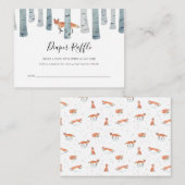 Fox Diaper Raffle Baby shower Kaart (Voorkant / Achterkant)