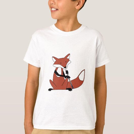 Fox die de Oboe speelt T-shirt (Voorkant)