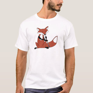Fox die de Oboe speelt T-shirt