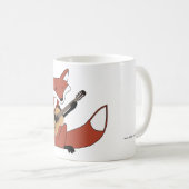 Fox die gitaar speelt koffiemok (Voorkant rechts)