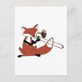 Fox die het Trombone afspeelt Briefkaart (Voorkant)