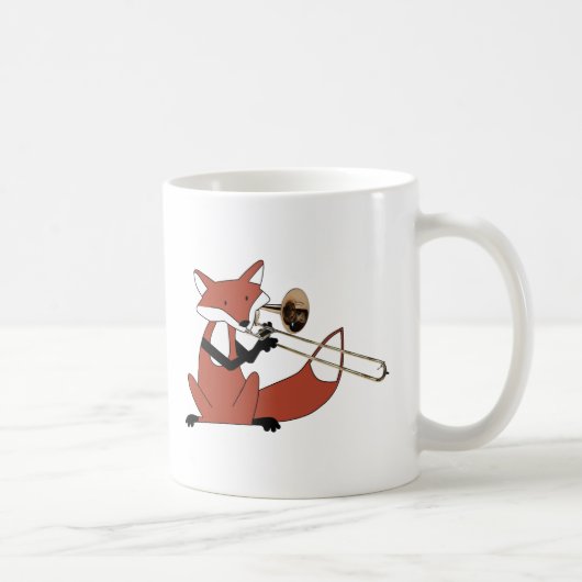 Fox die het Trombone afspeelt Koffiemok (Rechts)