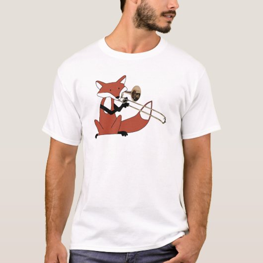 Fox die het Trombone afspeelt T-shirt (Voorkant)