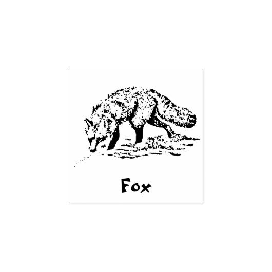 FOX DIER RUBBER STEMP RUBBERSTEMPEL (Afrduk)