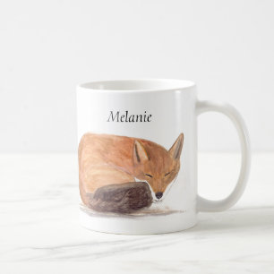Fox dier waterverf bos natuur wilde dieren koffiemok