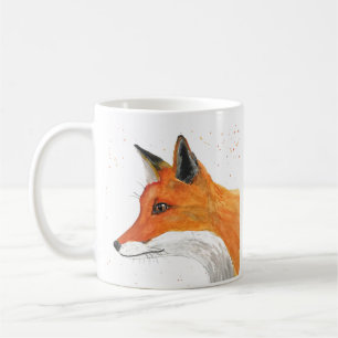 Fox dier waterverf bos natuur wilde dieren koffiemok