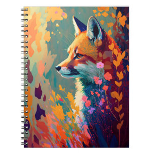 Fox Dierenportret Schilderij Wildlife Outdoors Art Notitieboek
