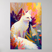 Fox Dierenportret Schilderij Wildlife Outdoors Art Poster (Voorkant)